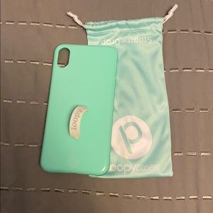 Mint green loopy case for iPhone XS Max (lefty)